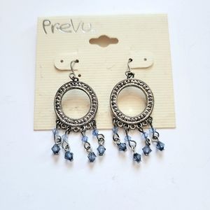 VIntage Turquoise Hoop Dangle Earrings